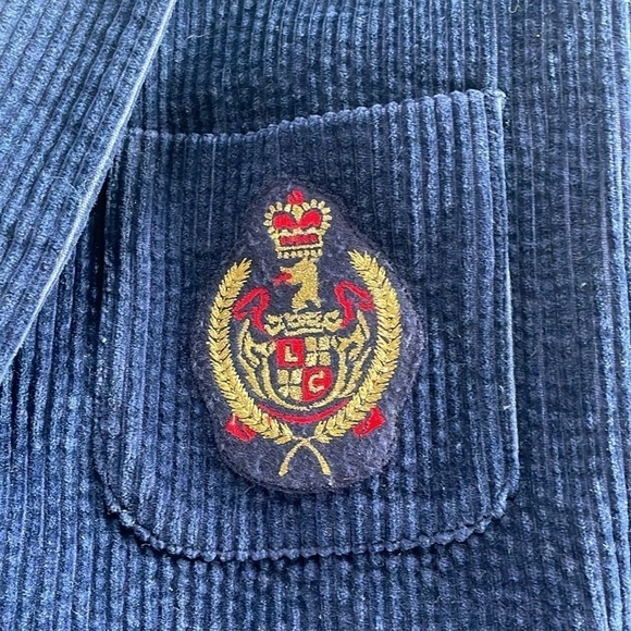 Vintage Size 8 Blue Corduroy Preppy Blazer Jacket - Picture 6 of 10